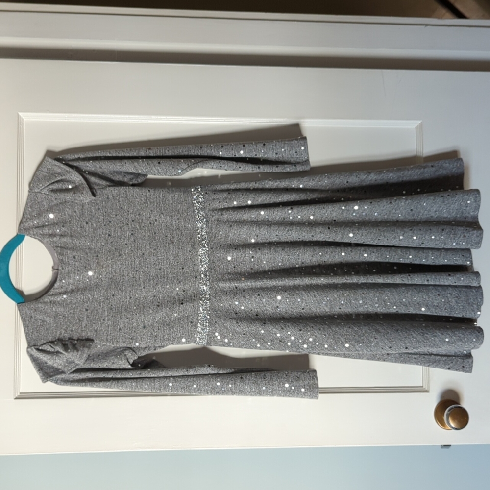 Girls Grey & Silver dress